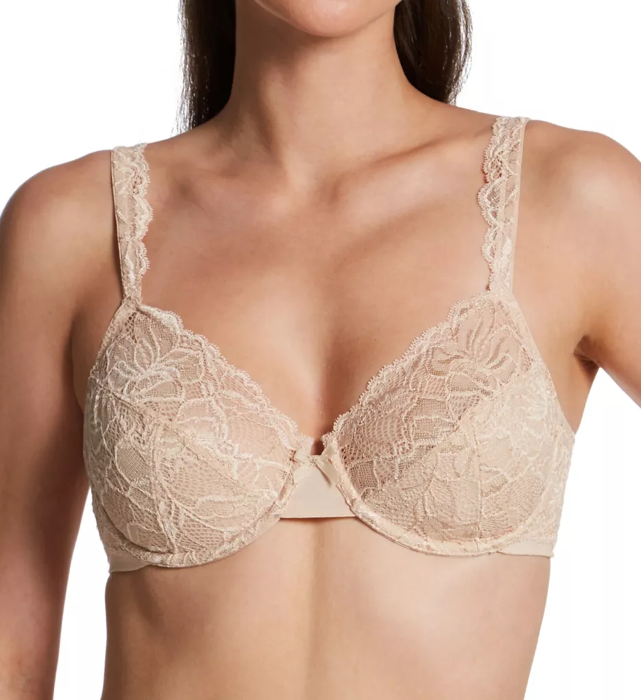 Lace Desire Lightly Lined Underwire Bra Champagne Shimmer 34B