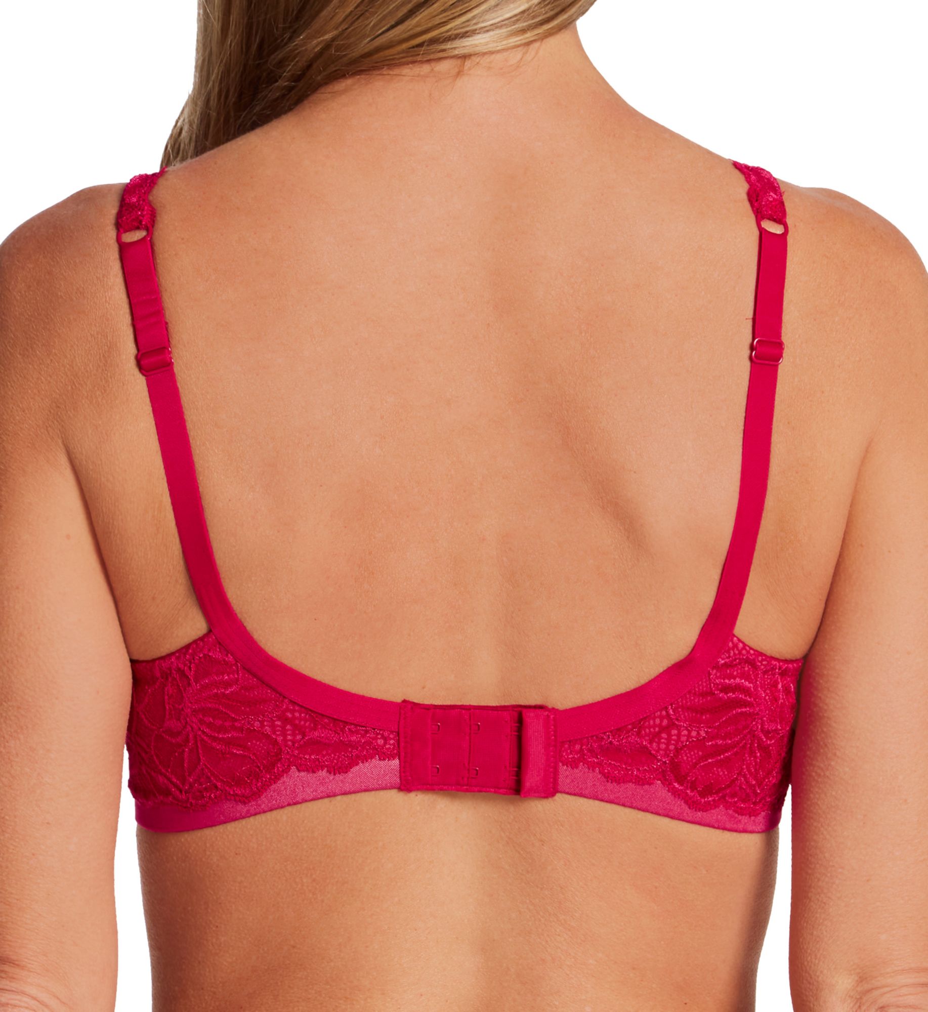 Bali Lace Desire Lightly Lined Underwire Bra Scarlet Berry 36D  - Image 2