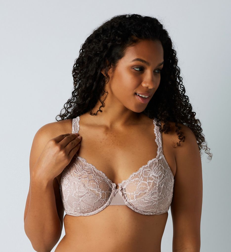 Bali Women's Lace Desire Underwire Bra, White, 42D at  Women's  Clothing store