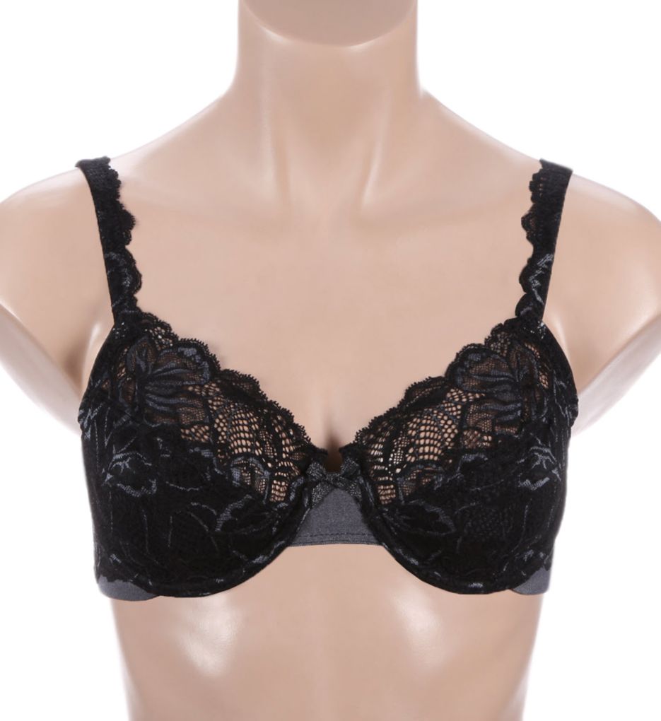 Bali Lace Desire Lightly Lined Underwire Bra Black 42B  - Image 1