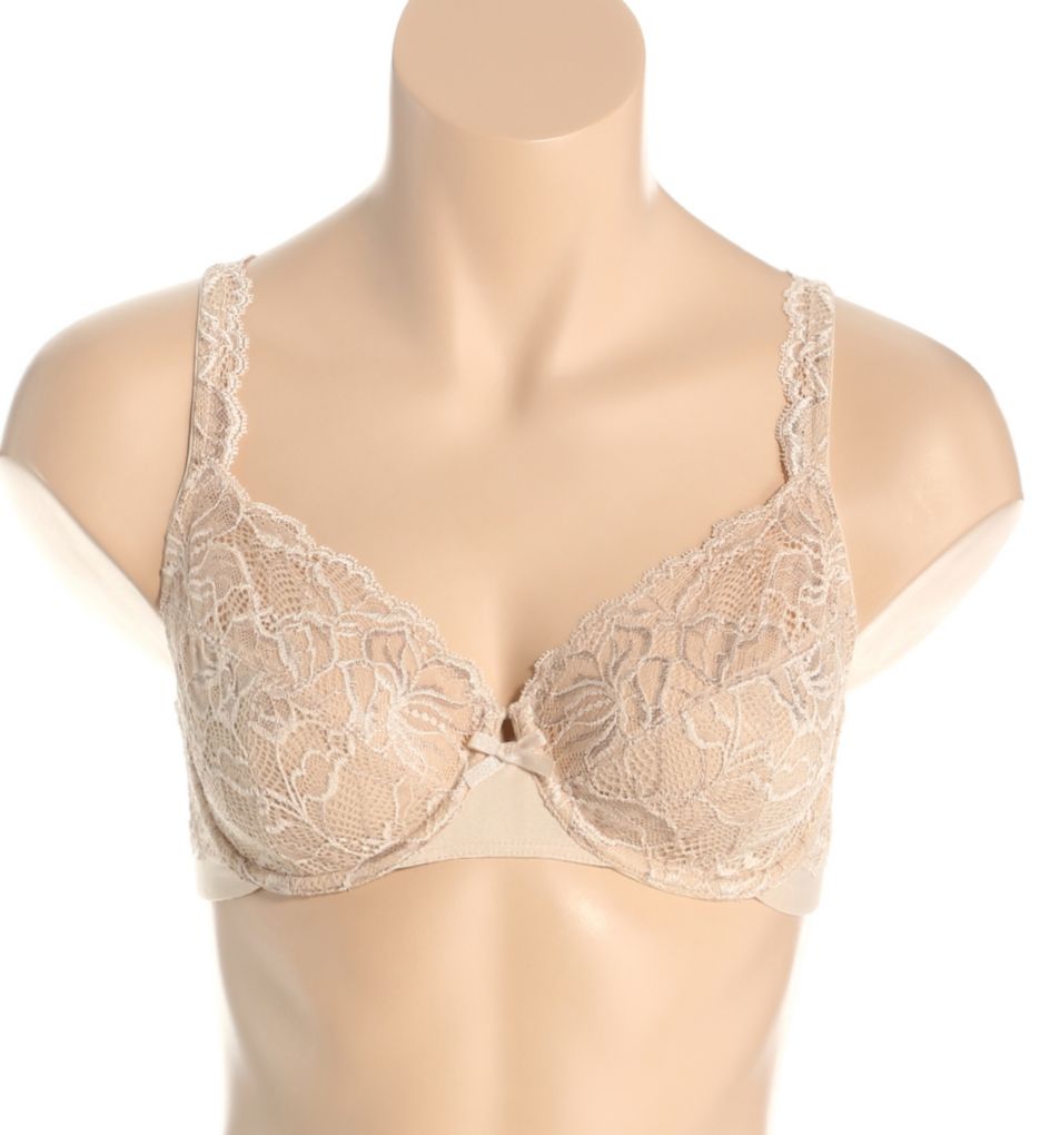 Bali Lace Desire Lightly Lined Underwire Bra Champagne Shimmer 40C  - Image 1