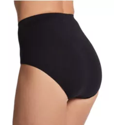 Comfort Revolution Microfiber Brief Panty Black Damask 6/7