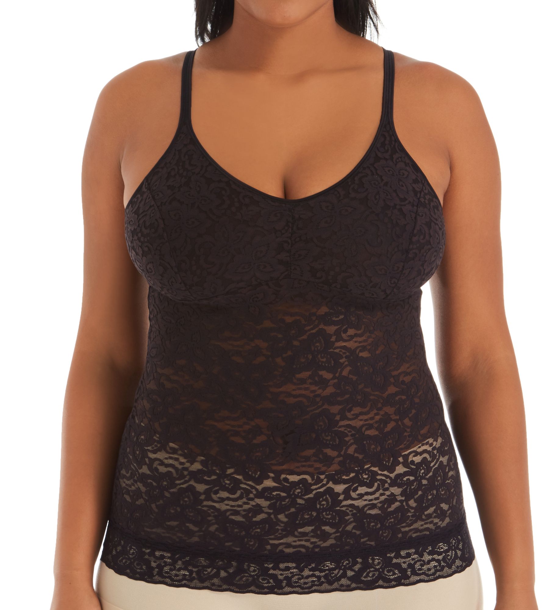 Bali Lace 'N Smooth Shaping Camisole Black M  - Image 1