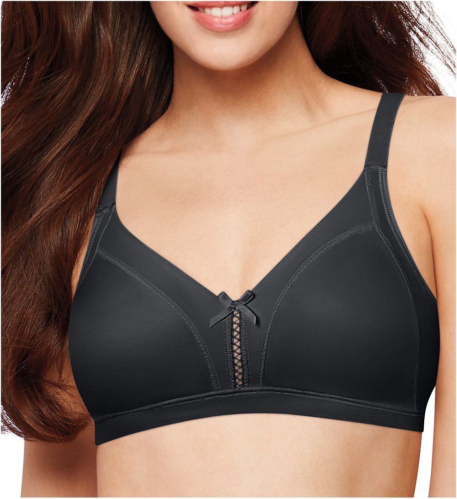 Bali Double Support Wirefree Bra, Black, 38C at  Women's