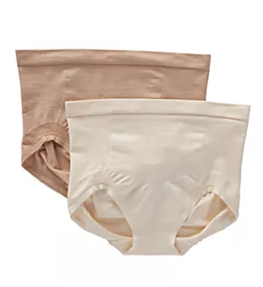 Comfort Revolution Firm Control Brief Panty - 2 Pk Light Beige/Nude M