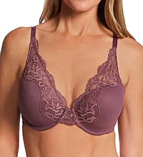 One Smooth U Comfort Stretch Lace Underwire Bra Currant Purple 36C