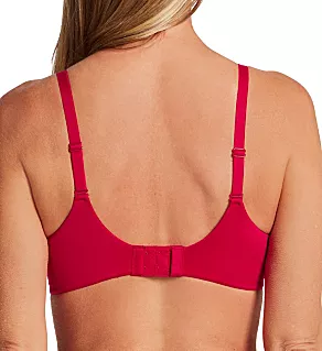 One Smooth U Comfort Stretch Lace Underwire Bra Scarlet Berry Red 36C