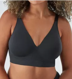 Comfort Revolution Modern Seamless Wirefree Bra Black S