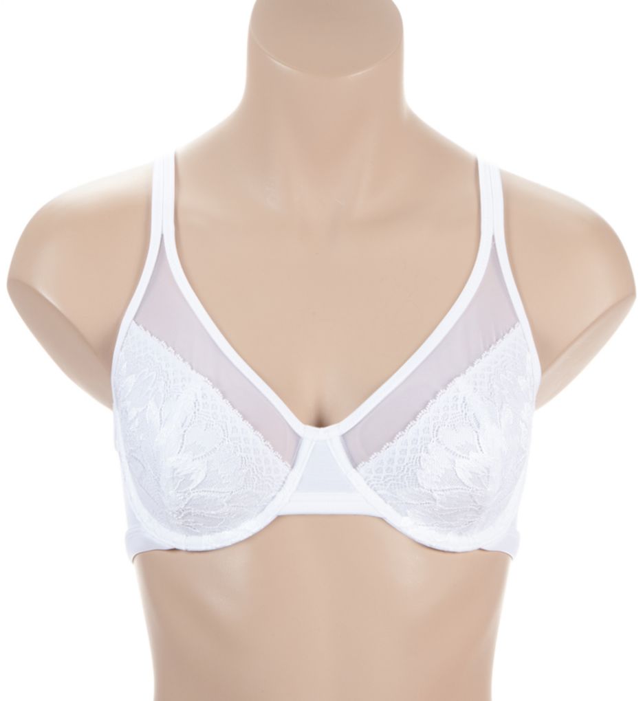 Bali One Smooth U Lace Minimizer Underwire Bra White 38D  - Image 1