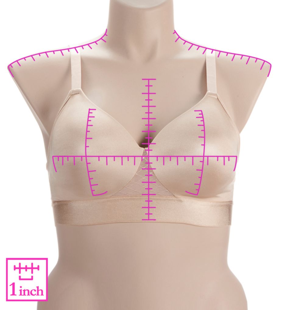 Bali One Smooth U Bounce Control Wirefree Foam Bra Classic Chambray Blue 42D  - Image 3