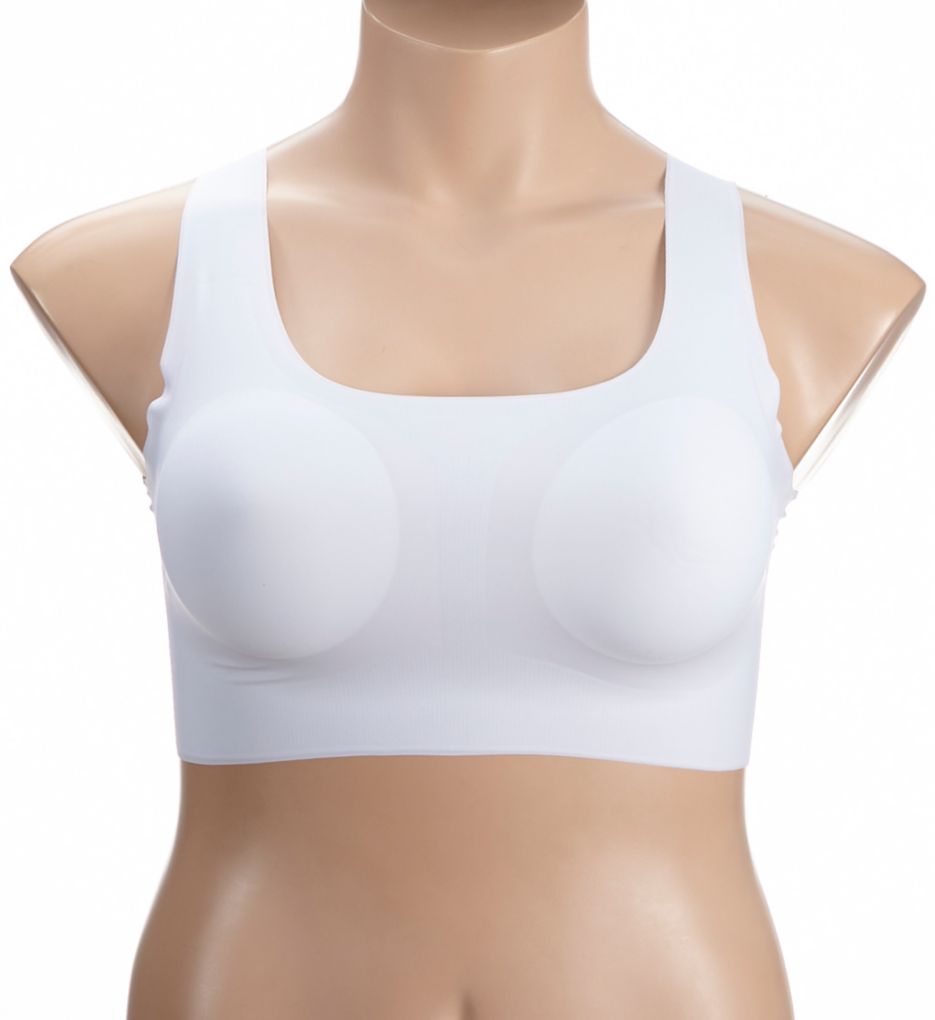 NWT 2 Bali Comfort Revolution Wirefree Bra Size Large White / Nude #1456L
