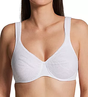 Smoothing 2ply Minimizer Lace Underwire Bra White Lace 34C
