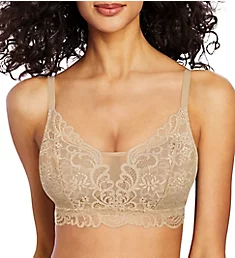 Lace Desire All Over Lace Convertible Wirefree Bra Latte Lift M