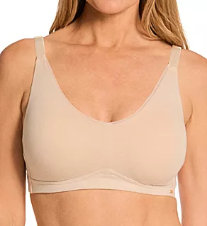 Cotton Collection Wireless Bra Tropical Sand Heather M