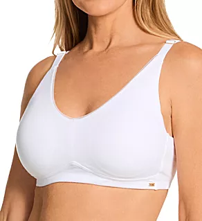 Cotton Collection Wireless Bra White S