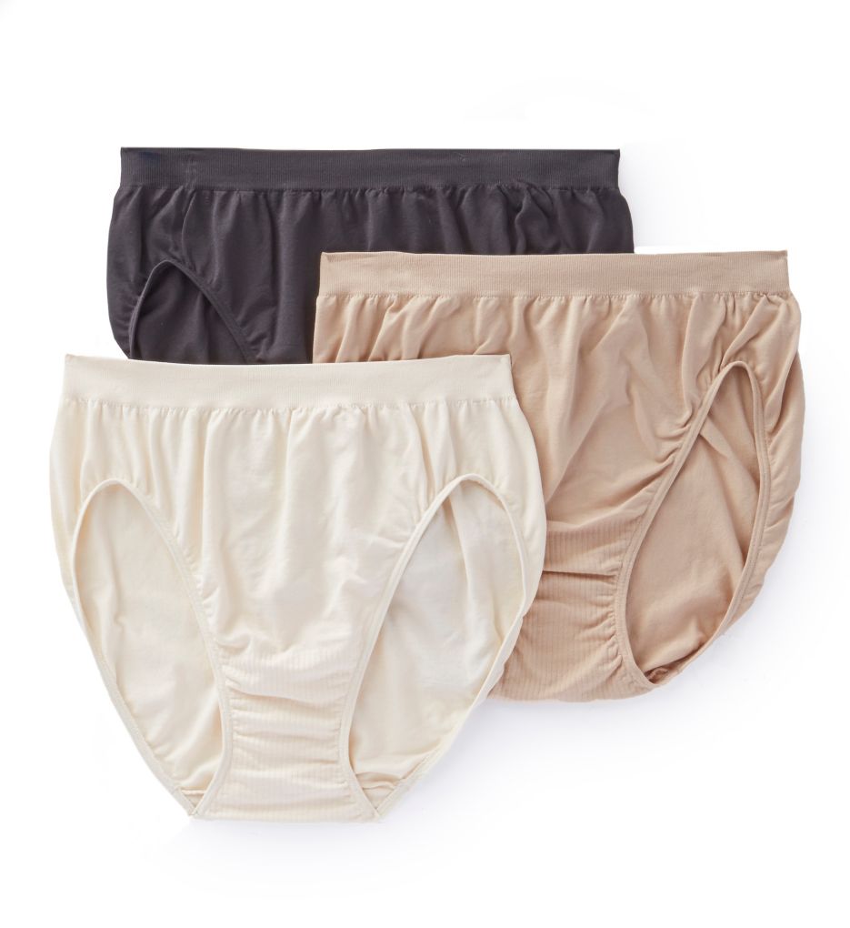 Comfort Revolution Microfiber Hi Cut Panty - 3Pack-acs