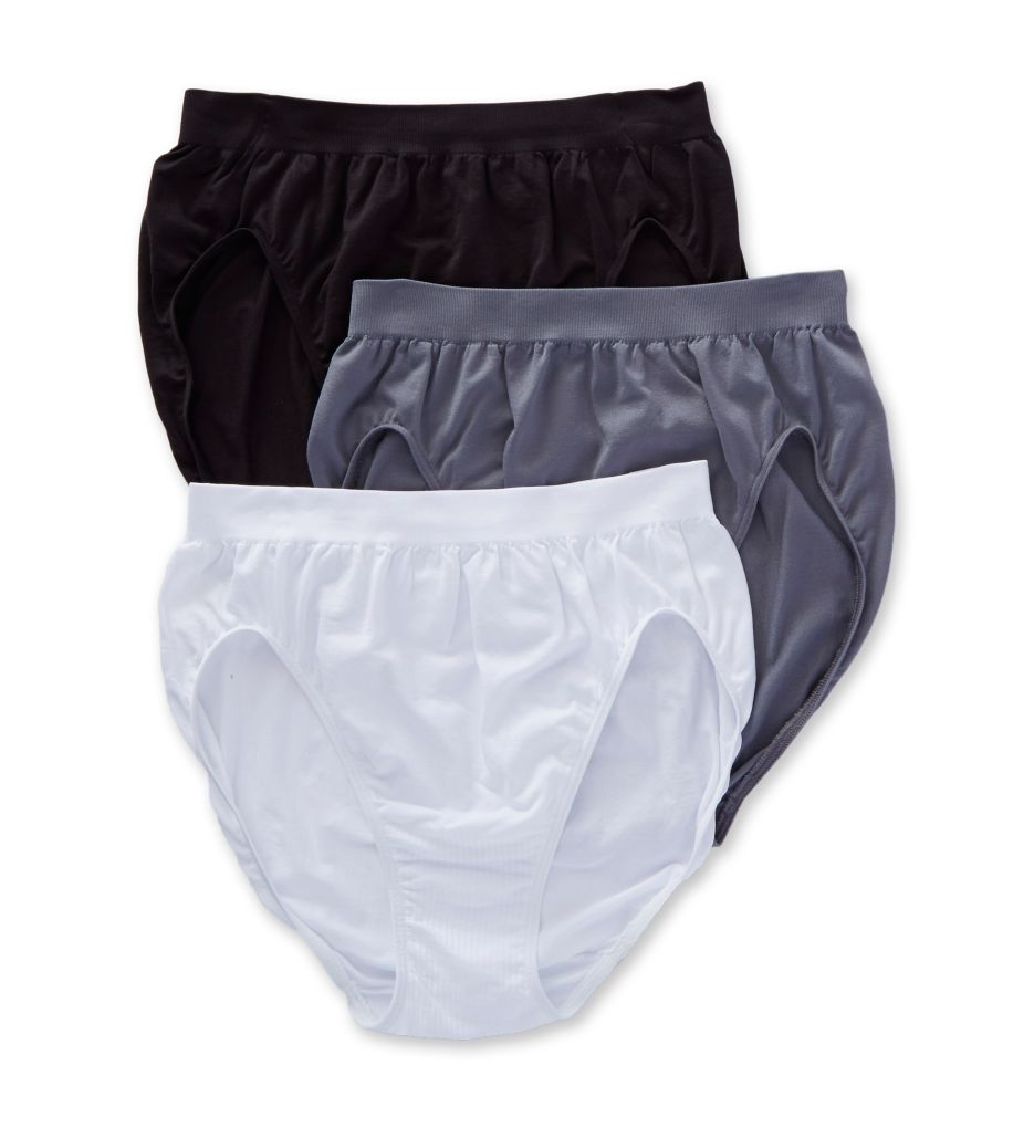 Comfort Revolution Microfiber Hi Cut Panty - 3Pack-acs