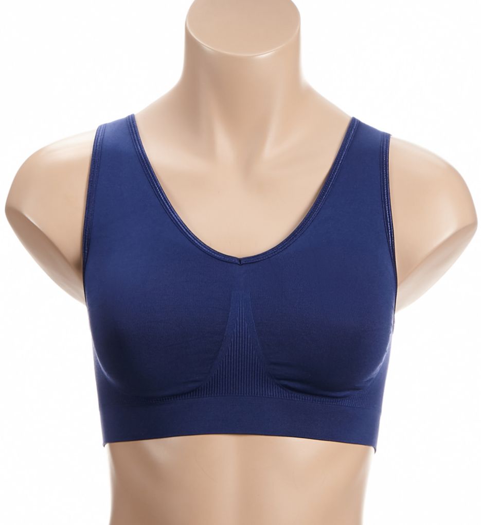 Bali One Smooth U All-Around Smoothing Support Bralette In the Navy 2X  - Image 1
