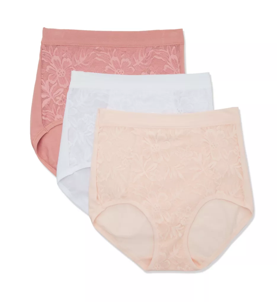 Breathe By Bali High Waist Lace Brief - 3 Pack