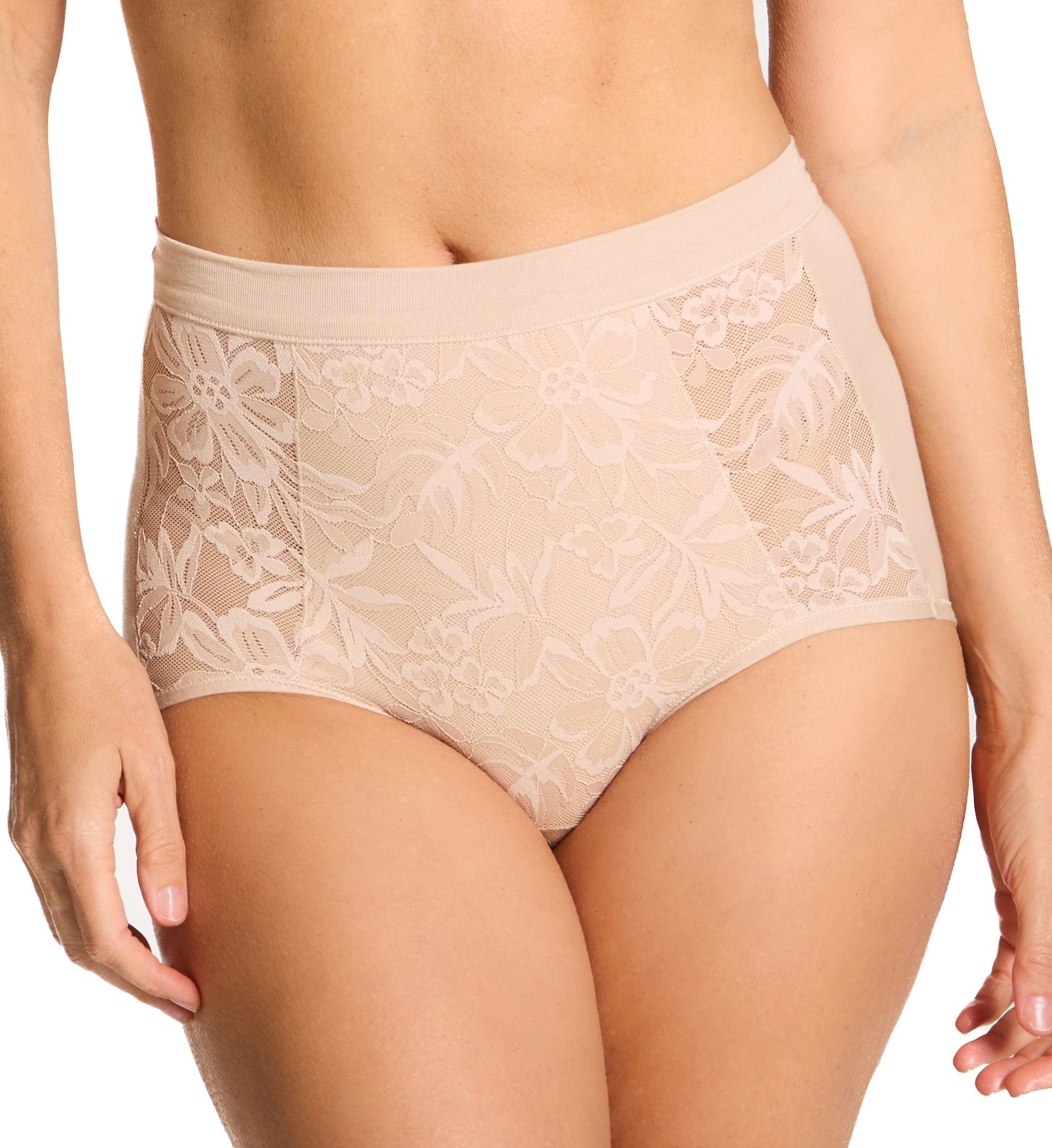 Bali DFCLBF Breathe By Bali High Waist Lace Brief Panty
