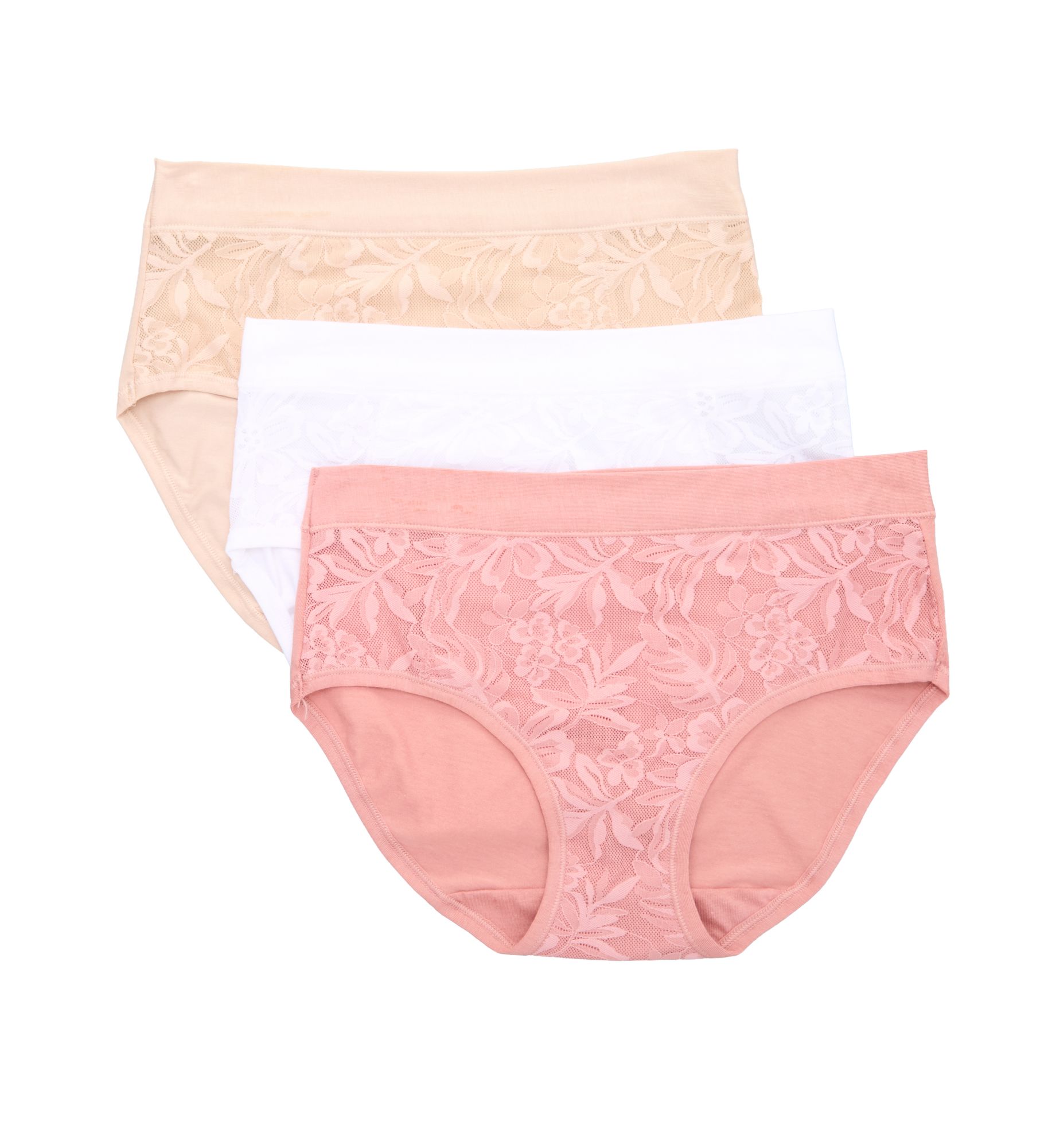 Bali DFCLP3 Breathe Cotton Modal Hipster Panty- 3 Pack
