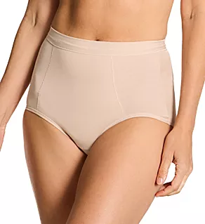 Breathe Cotton Modal High Rise Brief Panty Almond S