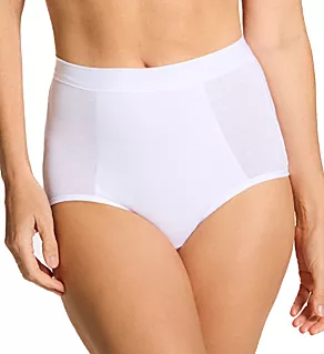 Breathe Cotton Modal High Rise Brief Panty White S
