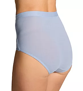 Breathe Cotton Modal High Rise Brief Panty Silver Satin S
