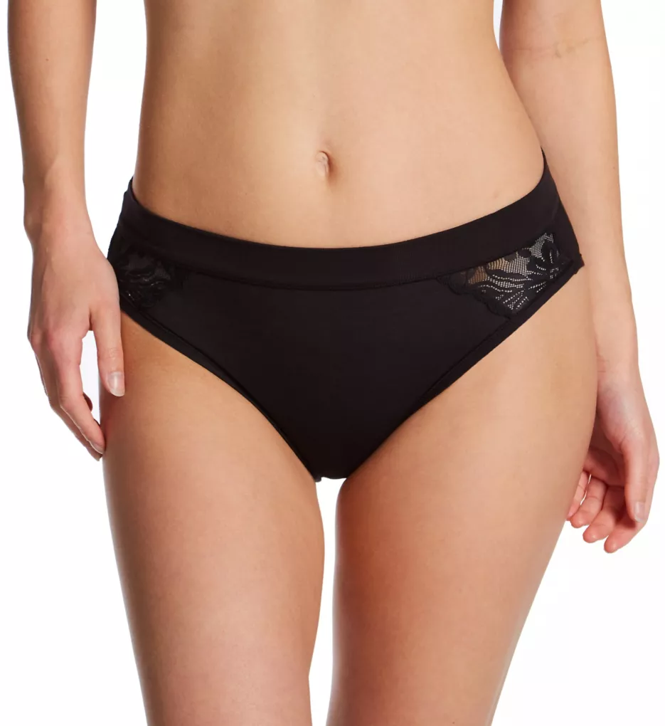 Breathe By Bali Cotton Modal Hi-Cut Panty Black M