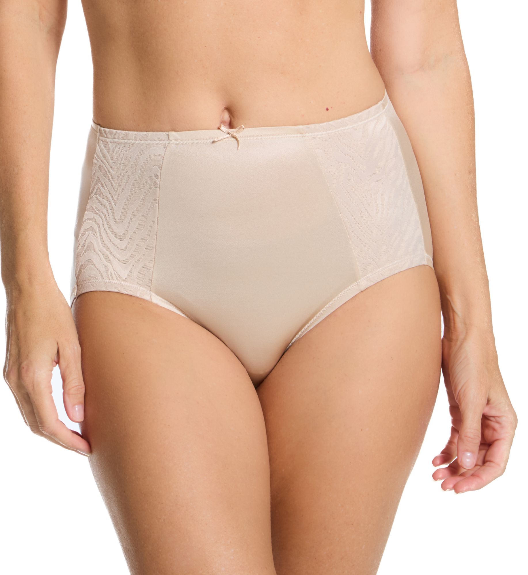 Bali Women's Double Support Brief Panty in Almond Zebra Print | Size: 8 | HerRoom.com