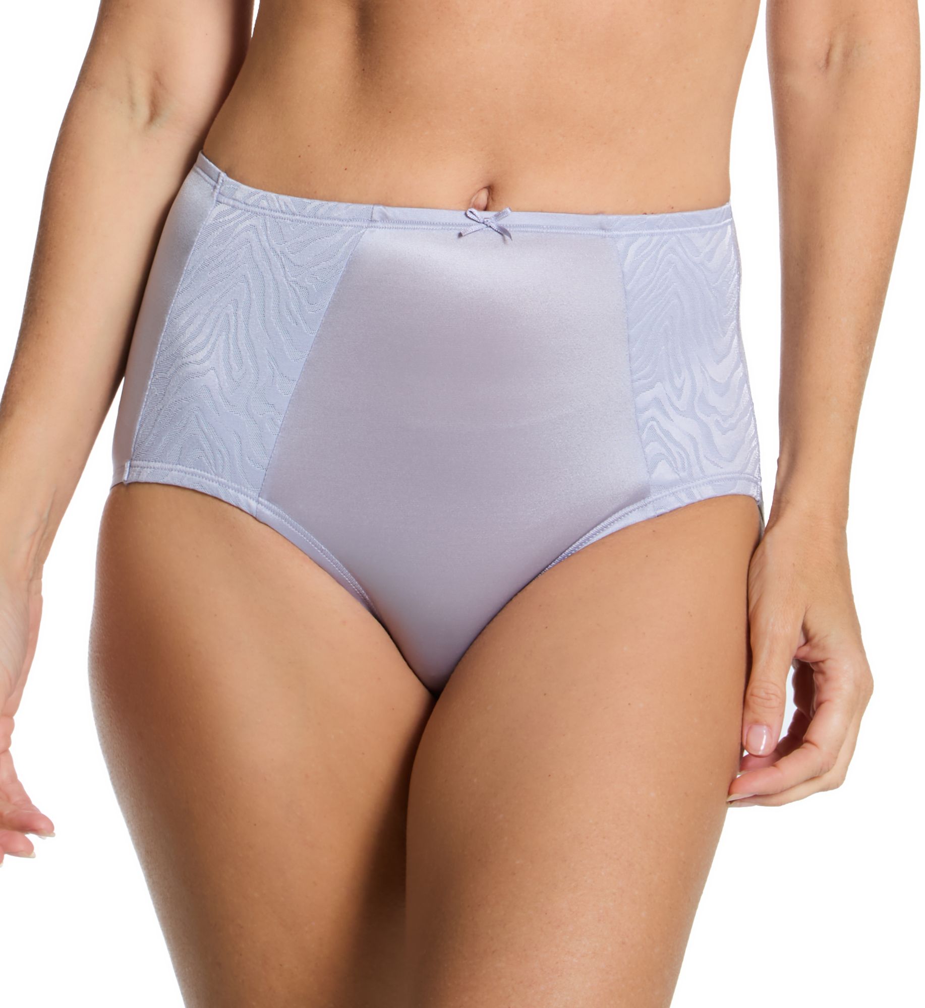 Bali Women's Double Support Brief Panty in Whisper Violet Zebra | Size: 8 | HerRoom.com