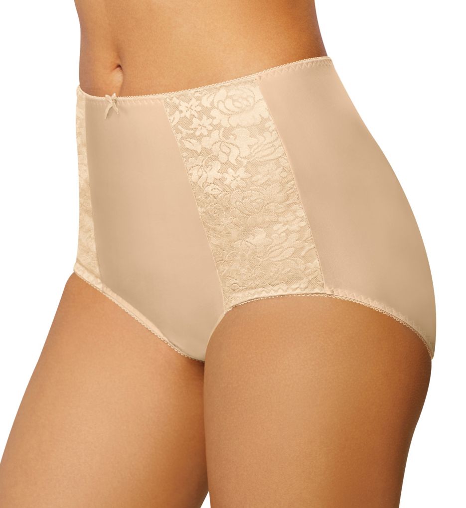 MeMoi 2 Pack High Waisted Smoothing Nylon Brief Underwear w/ Full Coverage