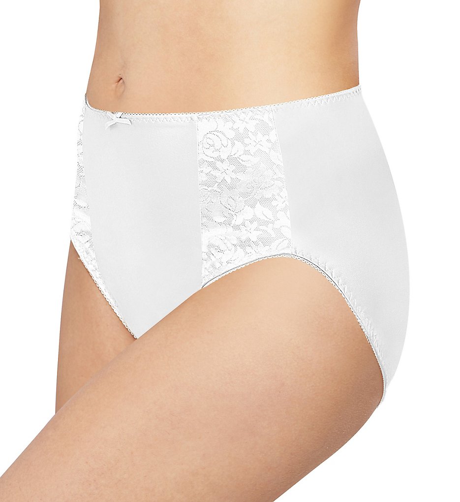 Bali >> Bali DFDBHC Double Support Hi-Cut Brief Panty (White 9)