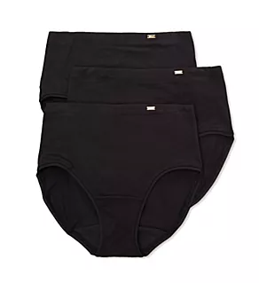 Cotton Collection Brief Panty - 3 Pack Black/Black/Black 5