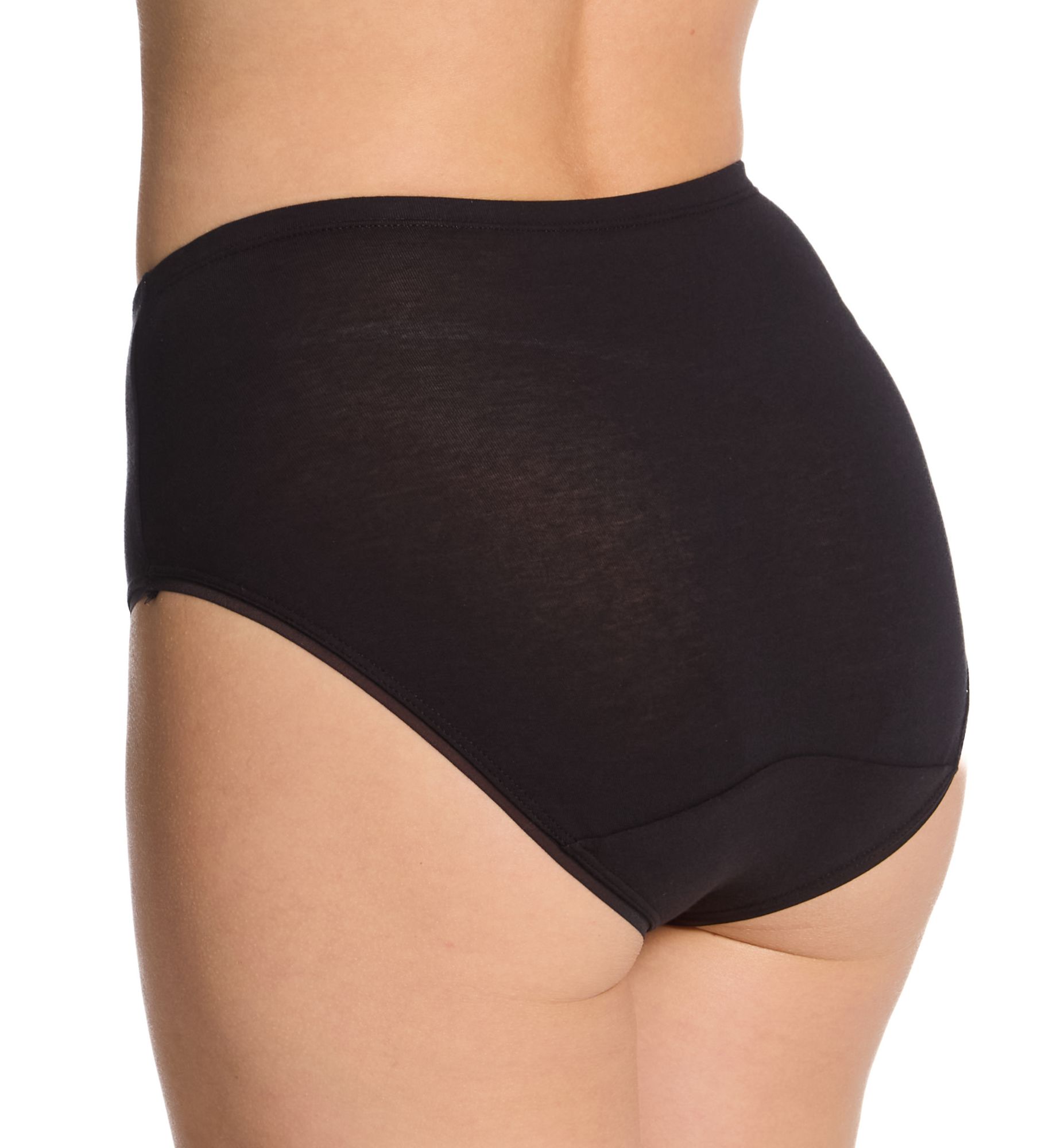 Bali Cotton Collection Brief Panty - 3 Pack Black/Black/Black 5  - Image 2