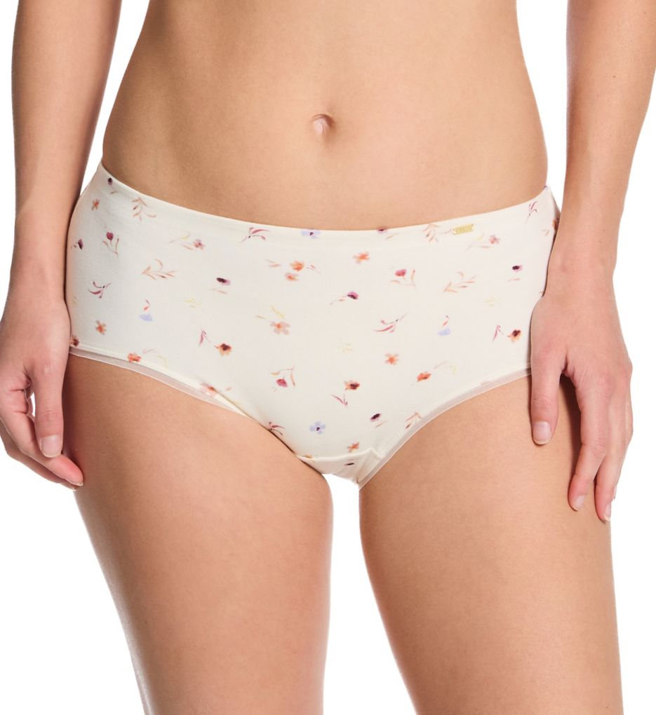 Bali Cotton Collection Hipster Panty - 3 Pack Black/White/Poppy 5  - Image 1