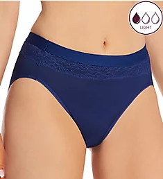 Beautifully Confident Leak Protection Hi-Cut Panty In the Navy 6