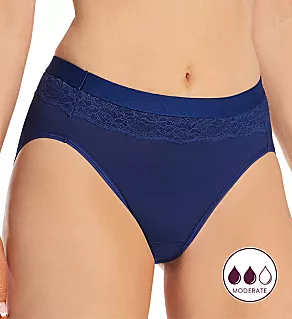 Beautifully Confident Leak Protection Hi-Cut Panty In the Navy 6