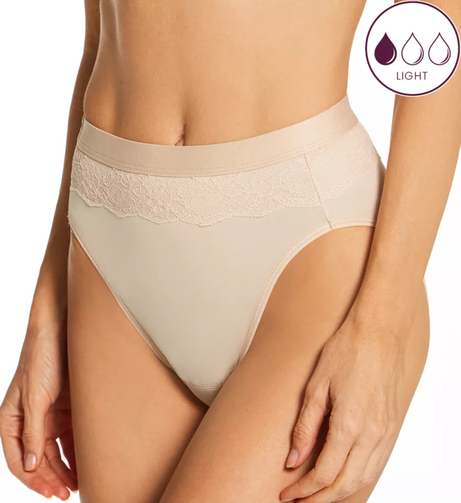 Beautifully Confident Leak Protection Hi-Cut Panty Soft Taupe 6