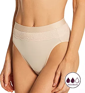 Beautifully Confident Leak Protection Hi-Cut Panty Soft Taupe 6
