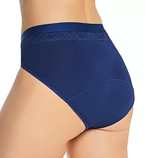 Beautifully Confident Leak Protection Hi-Cut Panty In the Navy 6