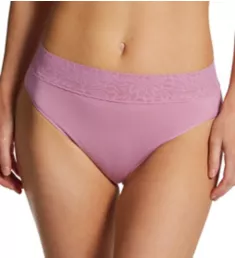 Modern Seamless Lace Trim Hi-Cut Panty