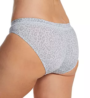 One Smooth U Modern Microfiber Bikini Panty Leo Print/SterlingGrey 5