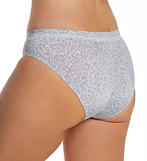 One Smooth U Modern Microfiber High Leg Panty Leo Print/SterlingGrey 5