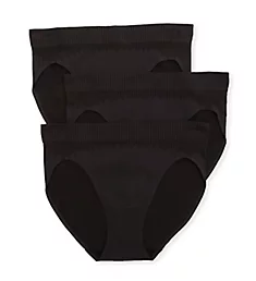 Comfort Revolution Seamless Hi Cut Panty - 3 Pack Black/Black/Black 5