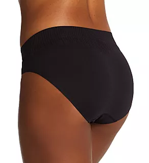 Comfort Revolution Seamless Hi Cut Panty - 3 Pack Black/Black/Black 6