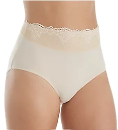 Passion For Comfort Brief Panty Soft Taupe w/ Lace 6