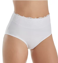 Passion For Comfort Brief Panty White w/ Lace 6