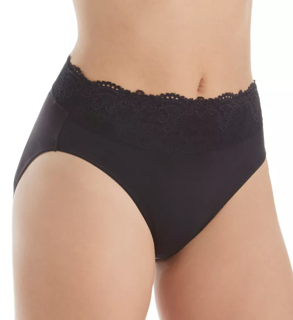 Passion For Comfort Hi-Cut Brief Panty Black Lace 6