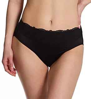 Passion For Comfort Hi-Cut Brief Panty Black Lace 6